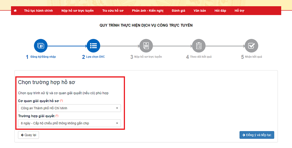 Thủ tục làm hộ chiếu phổ thông online 8