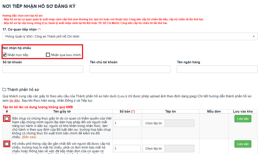 Thủ tục làm hộ chiếu phổ thông online 10